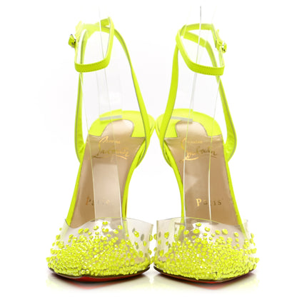 Christian Louboutin PVC Fluo Mat Spikaqueen 100 Pumps 38.5 Version Yellow Fluo 2 of 10