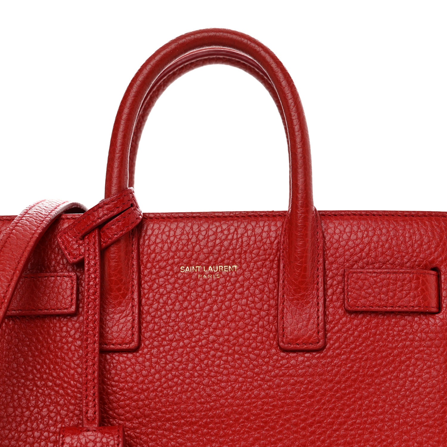 Saint Laurent Grained Calfskin Nano Sac De Jour Lipstick Red 9 of 13