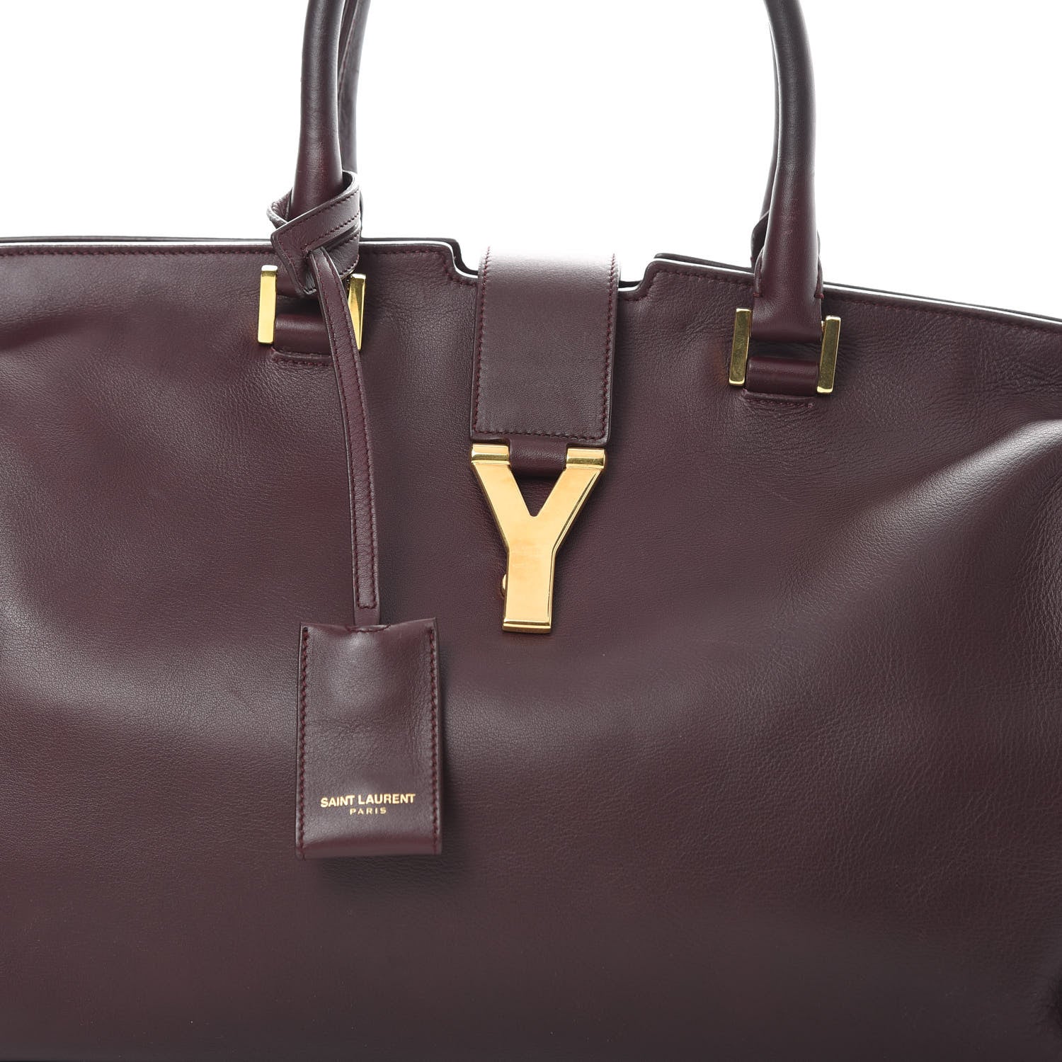 Saint Laurent Calfskin Medium Classic Y Cabas Bordeaux 8 of 17