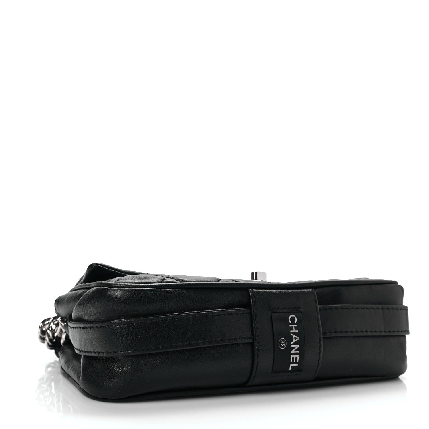 Chanel Lambskin Quilted Medium Icons Secret Label Flap Black 3 of 7