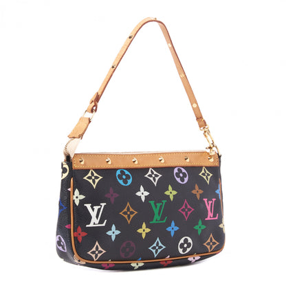 Louis Vuitton Monogram Multicolor Pochette Accessories Black 2 of 8