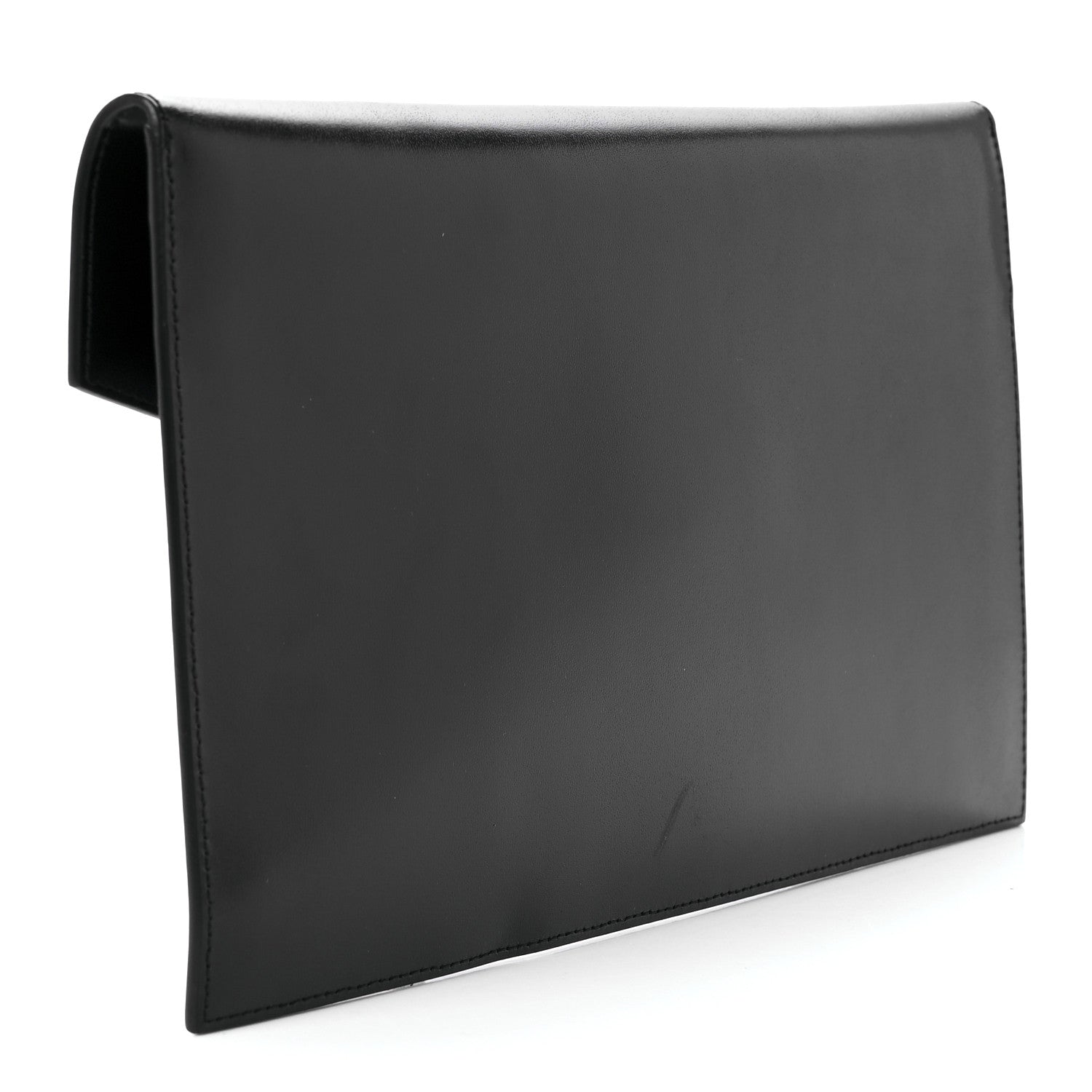 Saint Laurent Smooth Shiny Calfskin Monogram Uptown Pouch Black 3 of 11