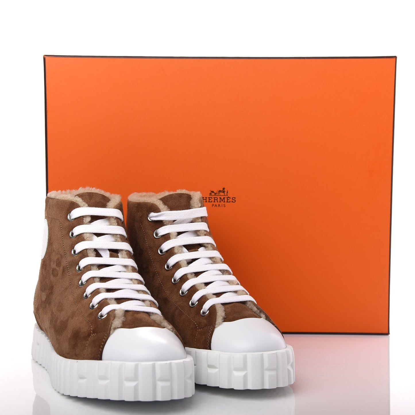 Woolskin Calfskin Womens Climb Sneakers 36 Brun Fume