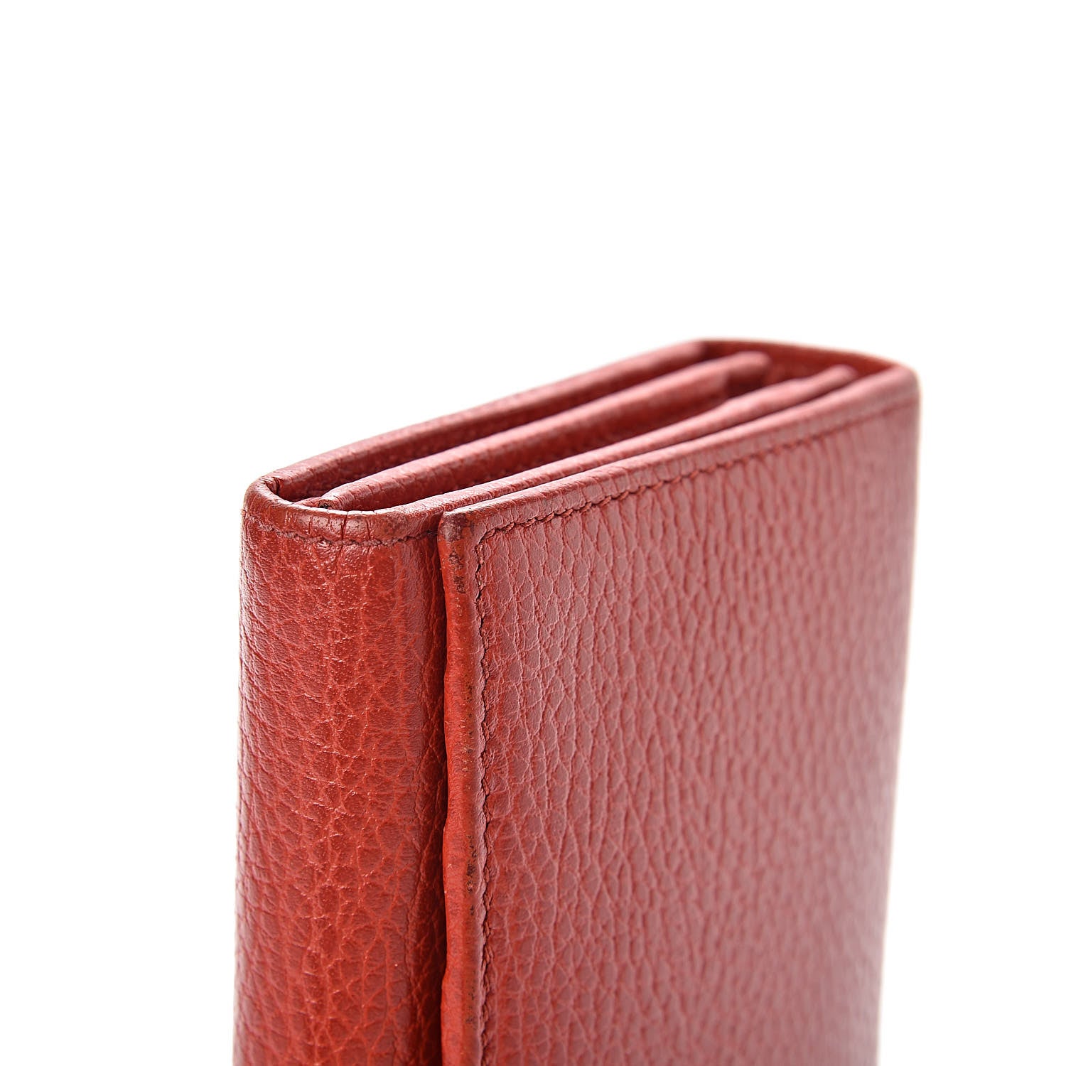 Gucci Pebbled Calfskin Continental Wallet Red 10 of 16
