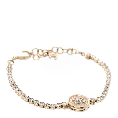 Chanel Crystal CC Chain Bracelet Gold 1 of 5