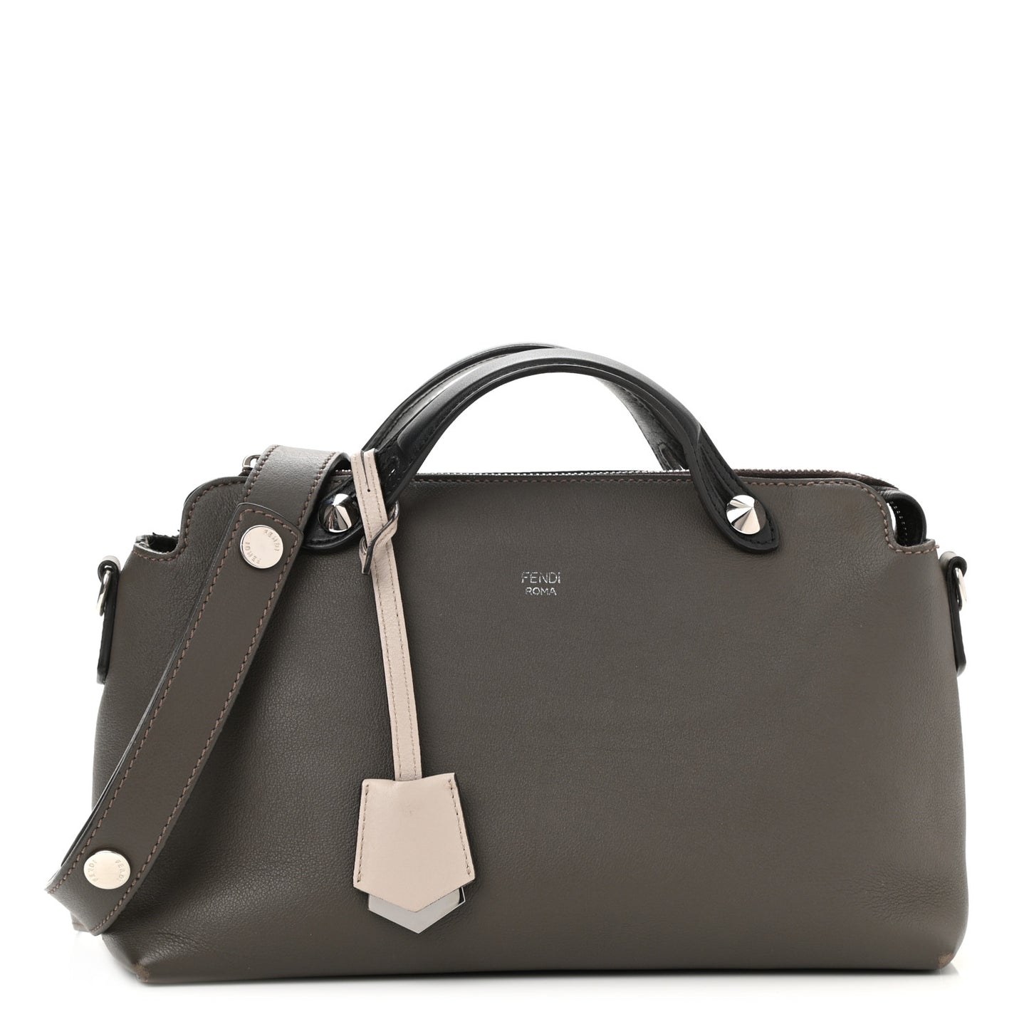 Vitello Dolce 4 Color Medium By The Way Boston Bag Carbone Grigio Polvere Multicolor