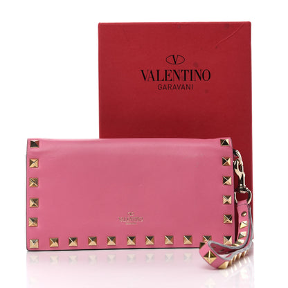 Valentino Garavani Calfskin Rockstud Wristlet Wallet Ninphea 8 of 8