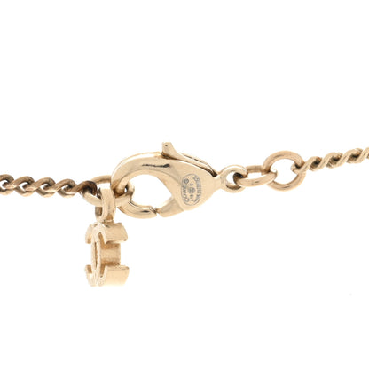 Chanel Crystal CC Pendant Necklace Gold 4 of 4