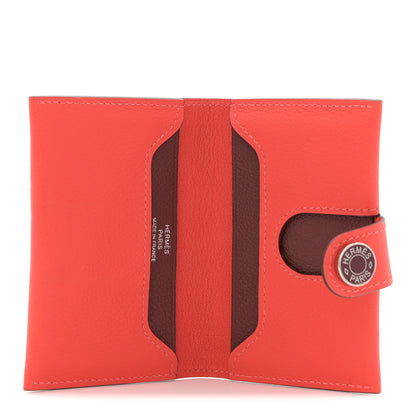 Hermes Evercolor Bi-Color RMS Card Holder Orange Field Rouge H 5 of 8