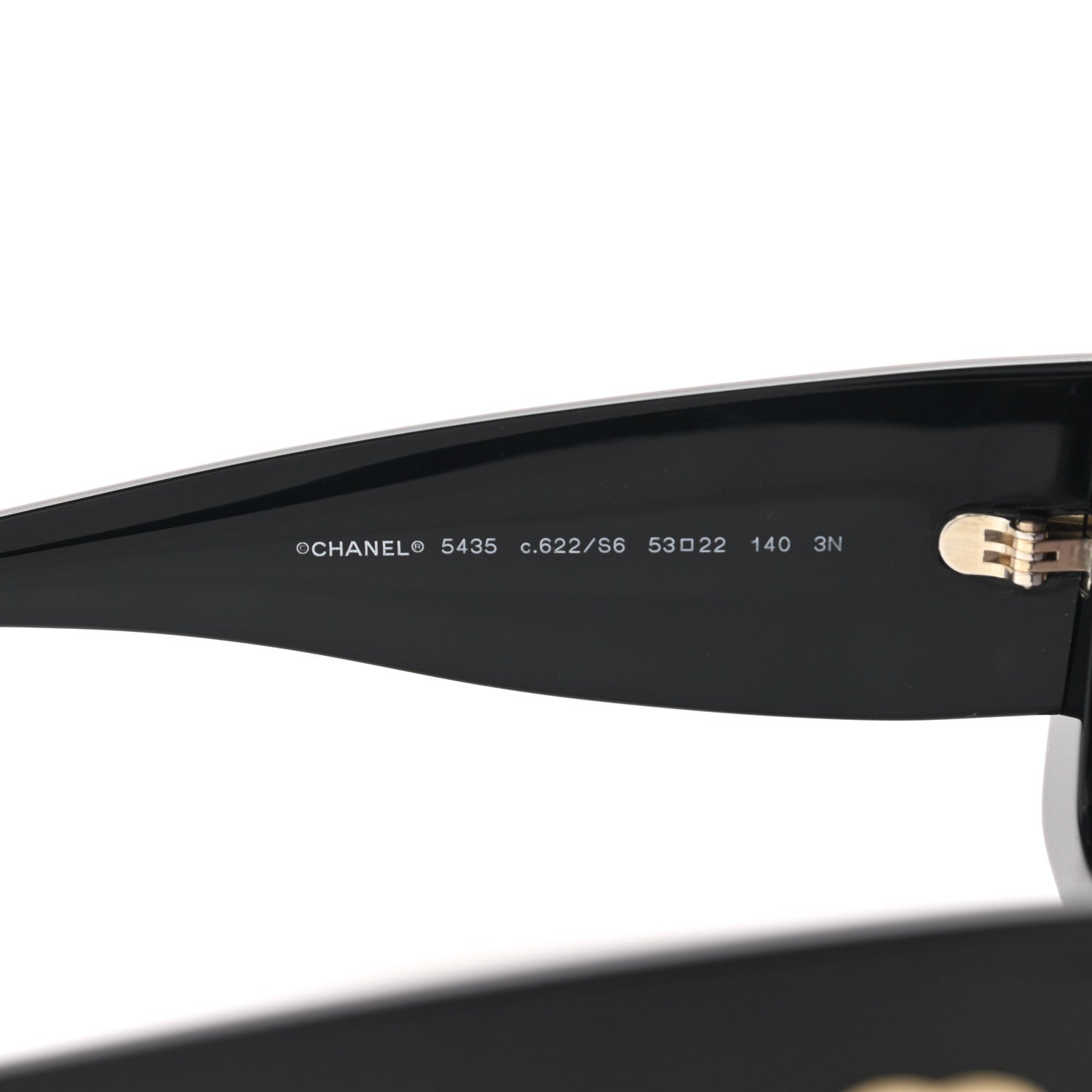 Chanel Acetate Rectangle Sunglasses 5435 Black 6 of 8