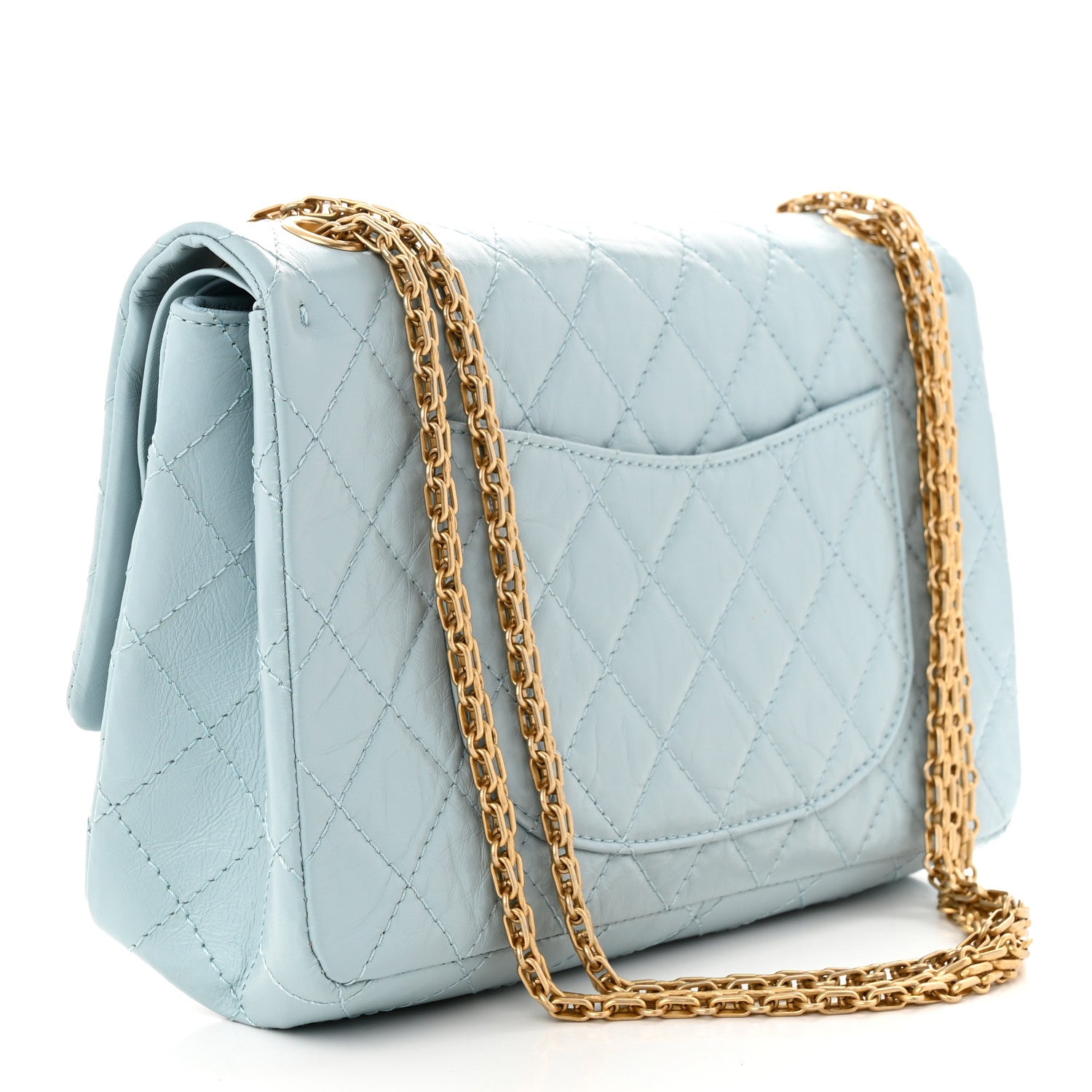 Chanel Aged Calfskin Quilted 2.55 Reissue 226 Flap Light Blue 3 of 11