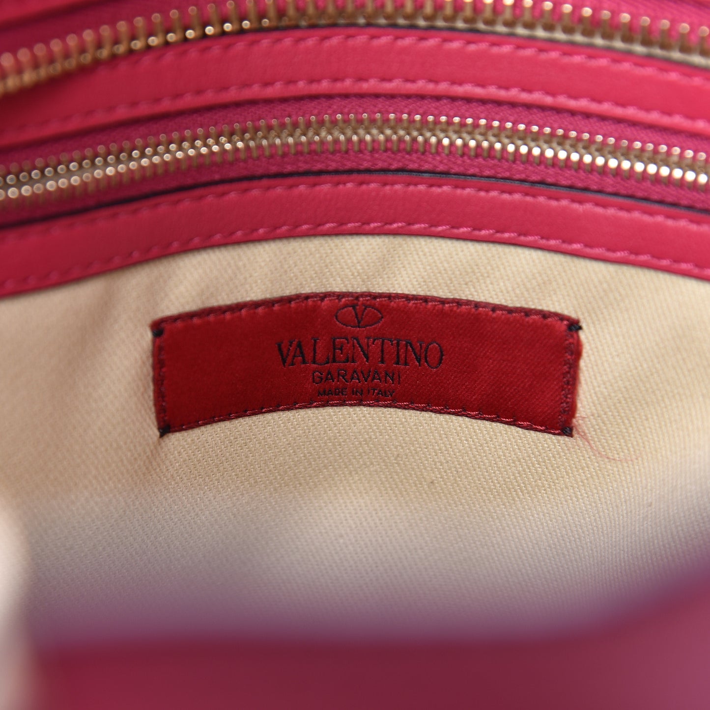 Vitello Rockstud Double Handle Tote Cyclamin