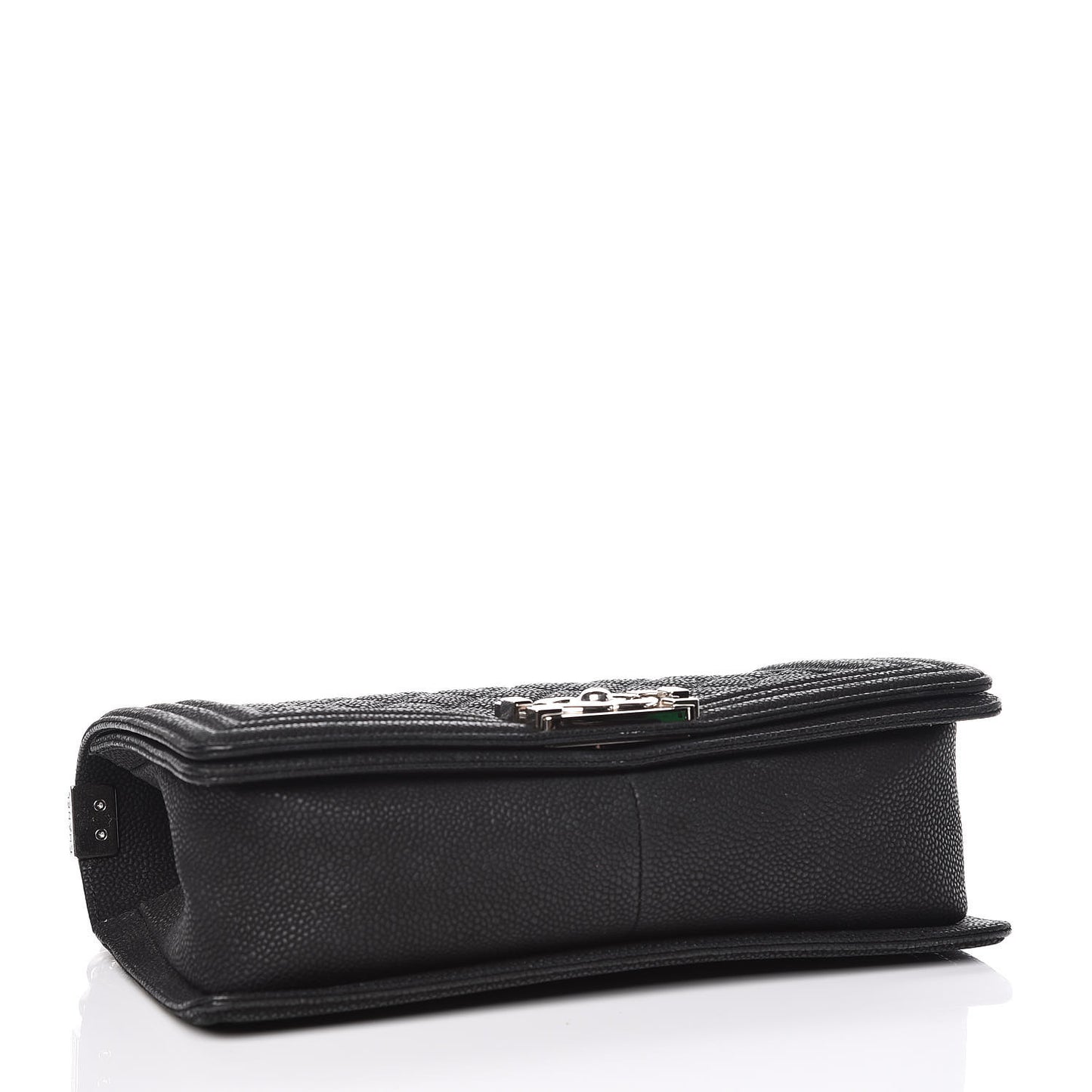 Iridescent Caviar Quilted Medium Boy Flap Black