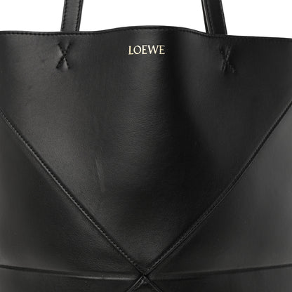 Loewe Shiny Calfskin Medium Puzzle Fold Tote Black 8 of 14