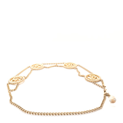 Gucci Metal Chain Crystal Torchon Double G Belt Gold 2 of 4