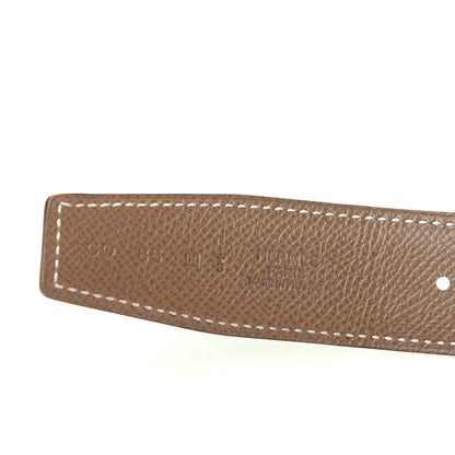 Hermes Swift Epsom H Belt 85 Black Etoupe 3 of 6