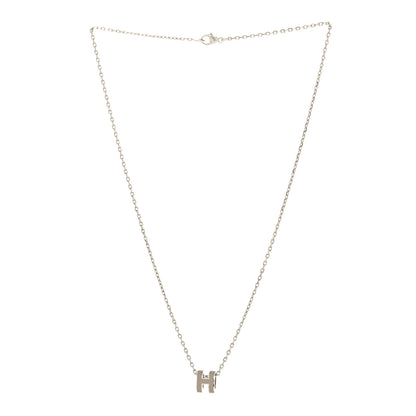 Hermes Palladium Mini Pop H Pendant Necklace Marron Glace 3 of 5