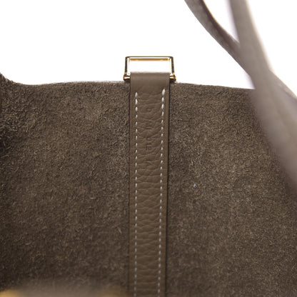 Hermes Taurillon Clemence Picotin Lock 18 PM Etoupe 7 of 11