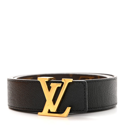 Louis Vuitton Calfskin Monogram 30mm LV Initiales Reversible Belt 80/32 Black 2 of 7