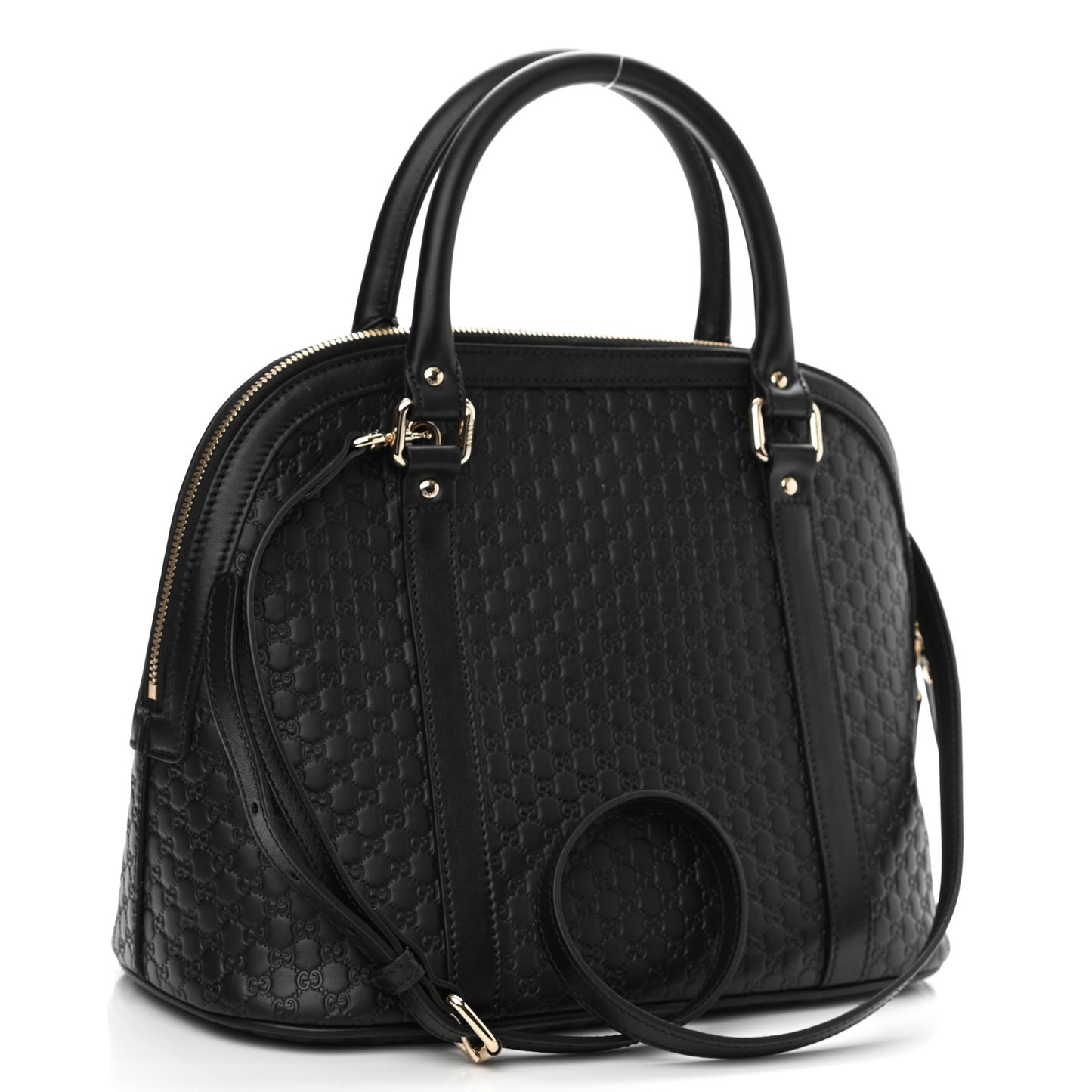 Microguccissima Medium Dome Bag Black