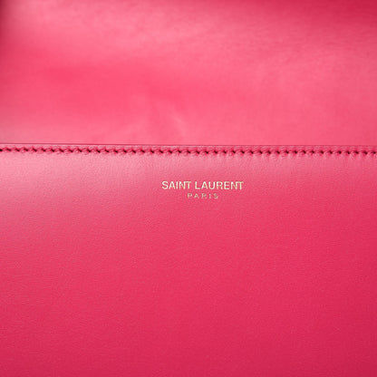 Saint Laurent Smooth Calfskin Medium Classic Monogram Universite Bag Fuchsia 6 of 7