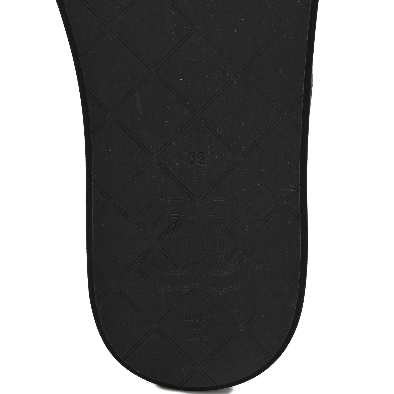 Chanel Lambskin Quilted Padded Charms Thong Sandals 36 Black 7 of 8