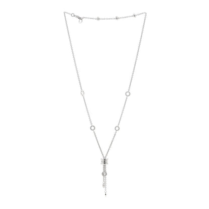 Bulgari 18K White Gold Diamond B.Zero1 Drop Necklace 3 of 5