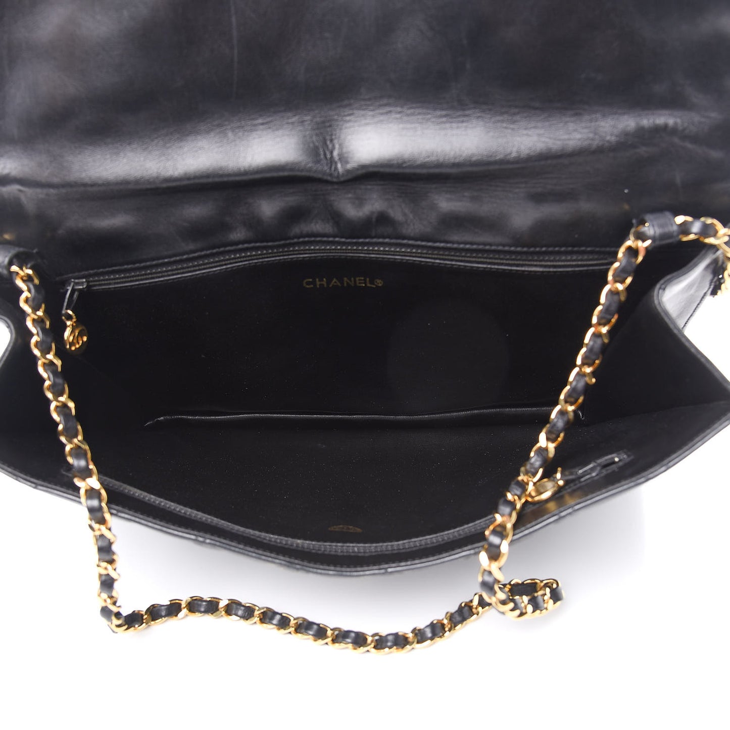 Lambskin Quilted Portfolio Flap Black