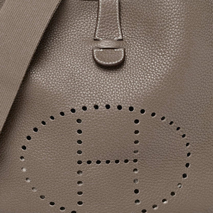 Hermes Taurillon Clemence Evelyne III GM Etoupe 7 of 10