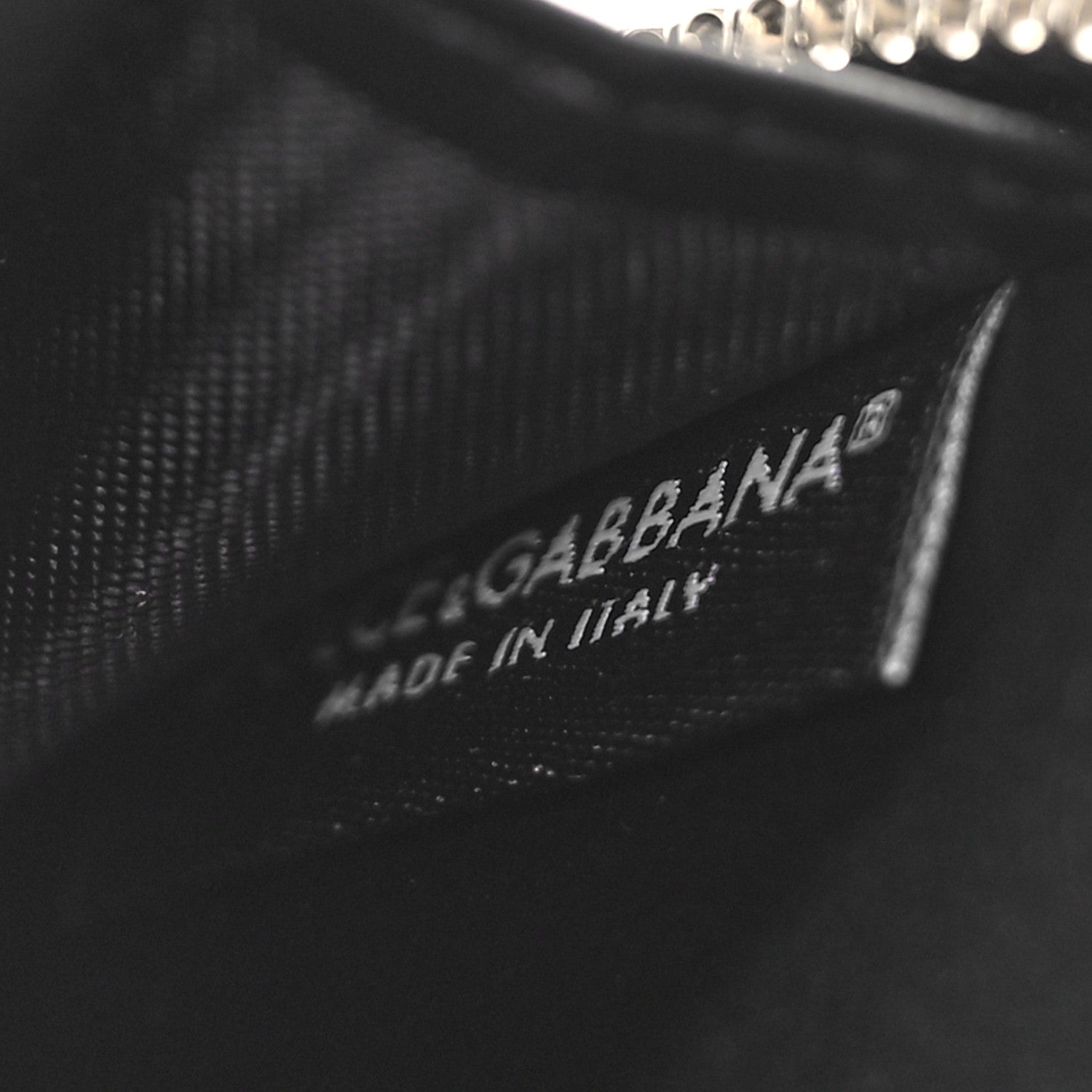 Dolce & Gabbana Calfskin Debossed Logo Small Zip Around Wallet Black 6 of 8
