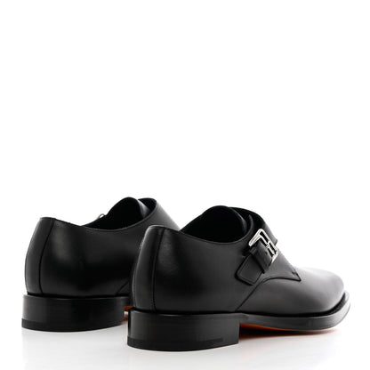 Hermes Calfskin Mens Buckle Loafers 42 Black 4 of 19