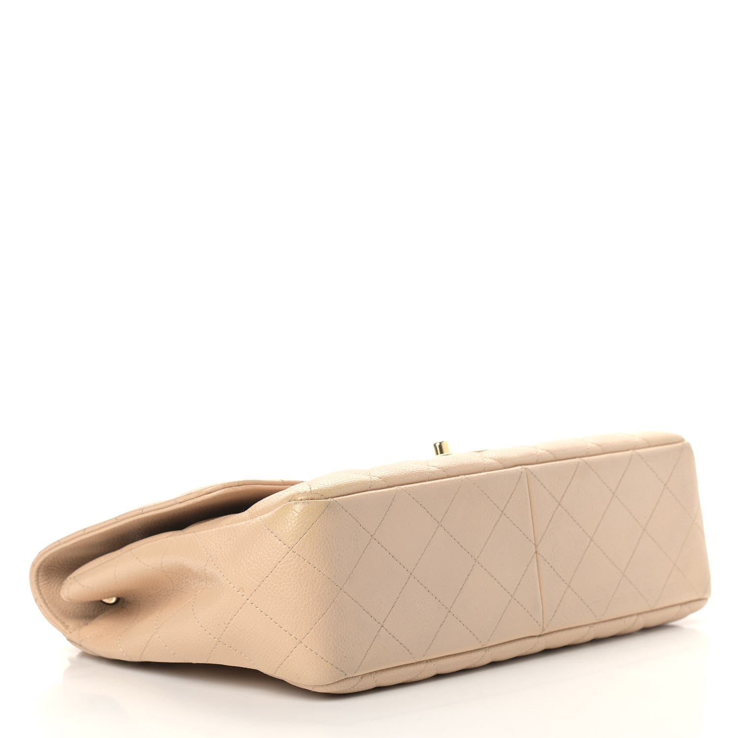 Chanel Caviar Quilted Jumbo Single Flap Beige Clair 4 of 16