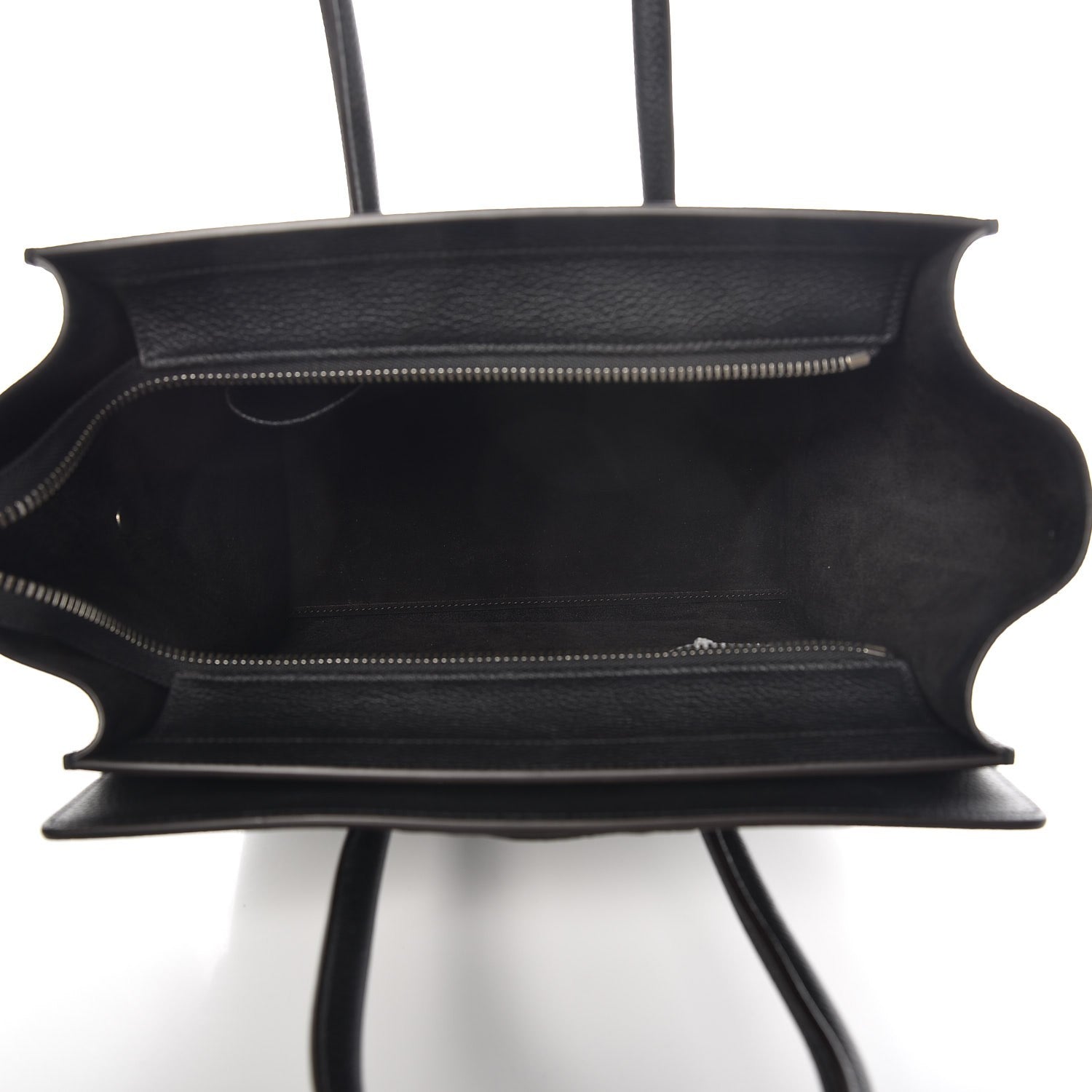 Celine Drummed Calfskin Micro Luggage Black 5 of 8