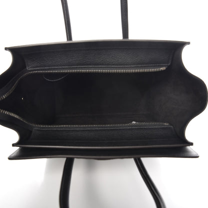 Celine Drummed Calfskin Micro Luggage Black 5 of 8