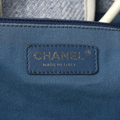Chanel Canvas Large Deauville Tote Light Blue 6 of 11