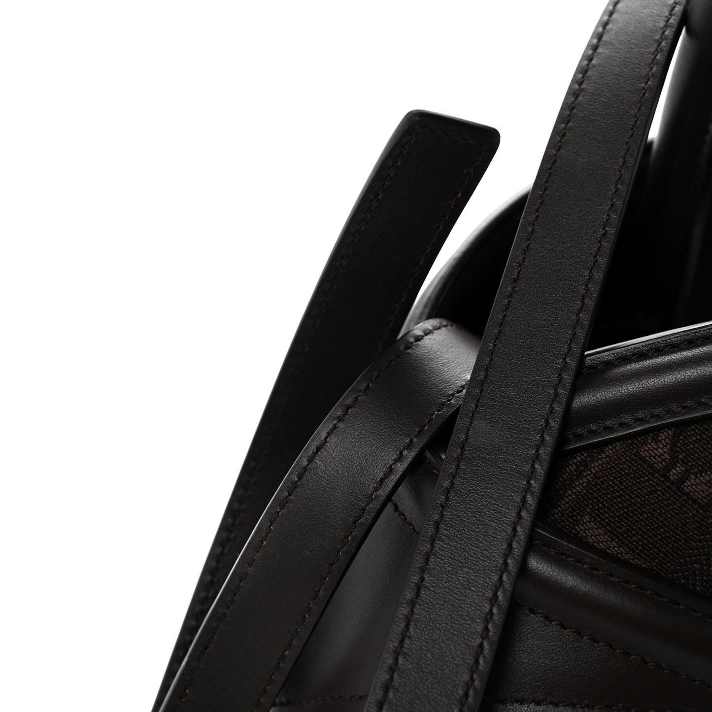 Jacquard Calfskin Monogram Medium Hug Bag  Espresso