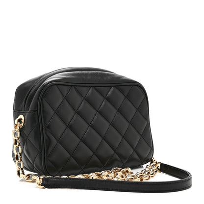 Chanel Lambskin Quilted Tassel Flap Camera Case Black 3 of 10