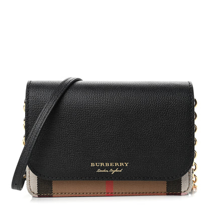Burberry Calfskin Vintage Check Small Loxley Crossbody Black 1 of 4
