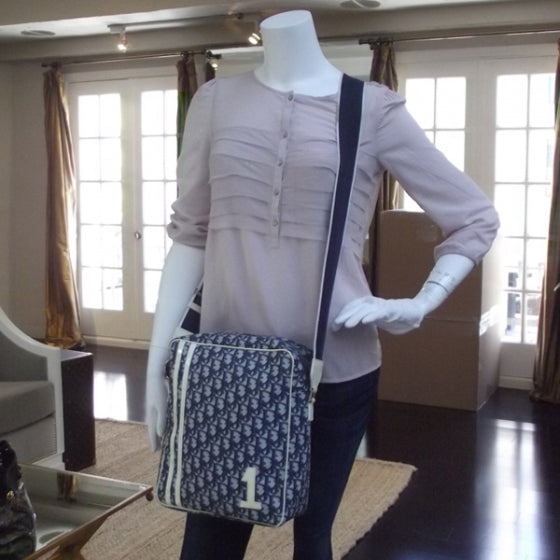 Christian Dior Monogram Trotter Messenger Bag Navy 2 of 10