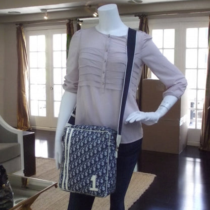 Christian Dior Monogram Trotter Messenger Bag Navy 2 of 10
