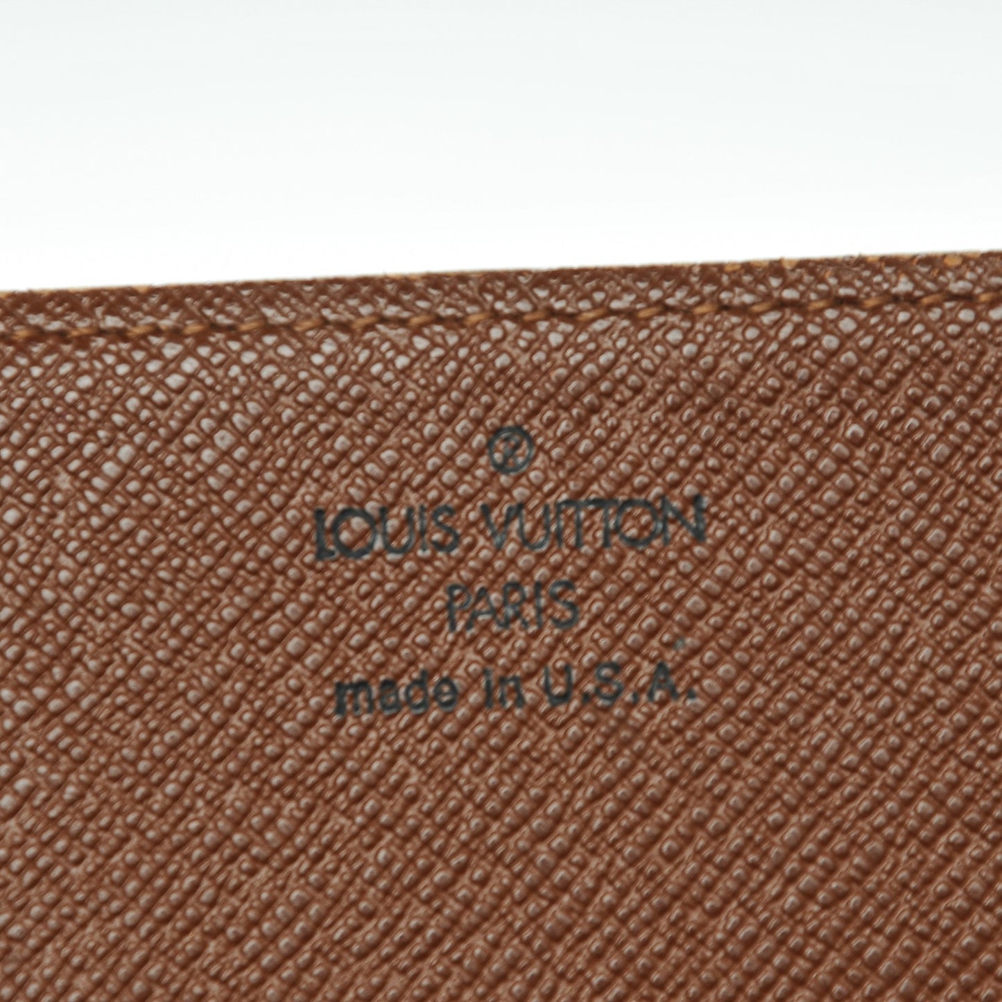 Monogram Simple Checkbook Holder Wallet Cover