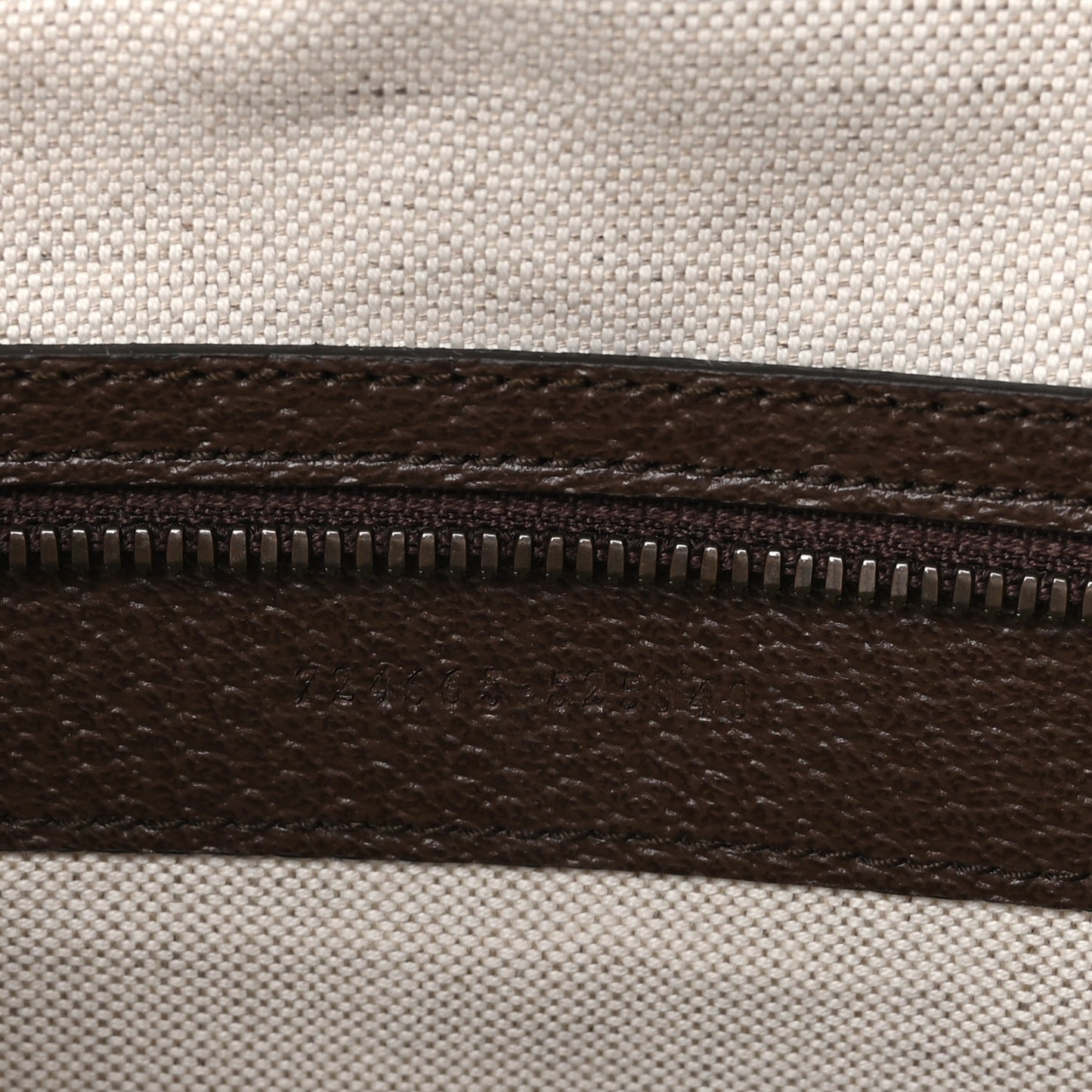 GG Supreme Monogram Textured Dollar Calfskin Web Large Ophidia Tote Bag Beige Ebony