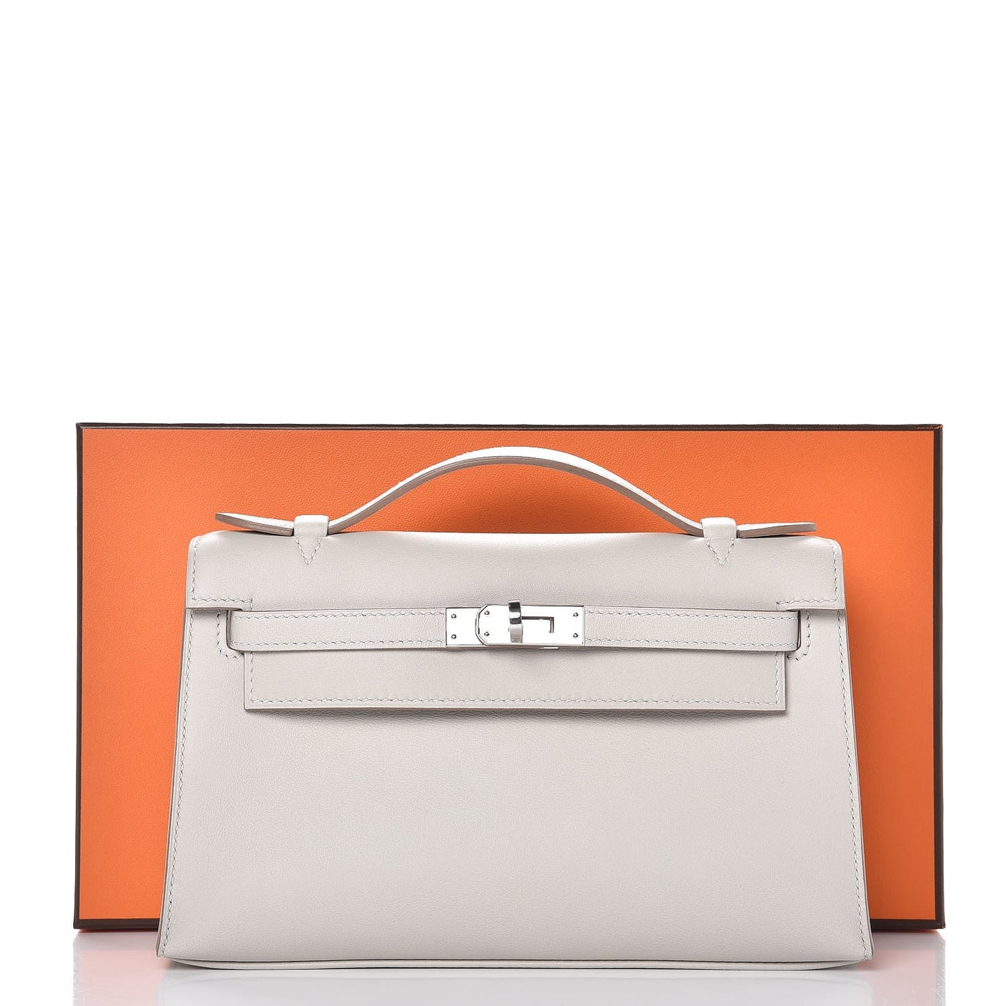 Swift Kelly Pochette Clutch Gris Perle