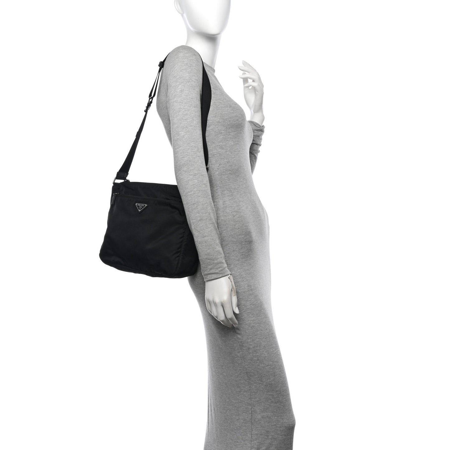 Tessuto Nylon Messenger Bag Black