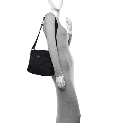 Prada Tessuto Nylon Messenger Bag Black 2 of 12