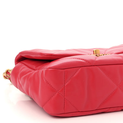 Chanel Goatskin Quilted Medium Chanel 19 Flap Pink 9 of 11