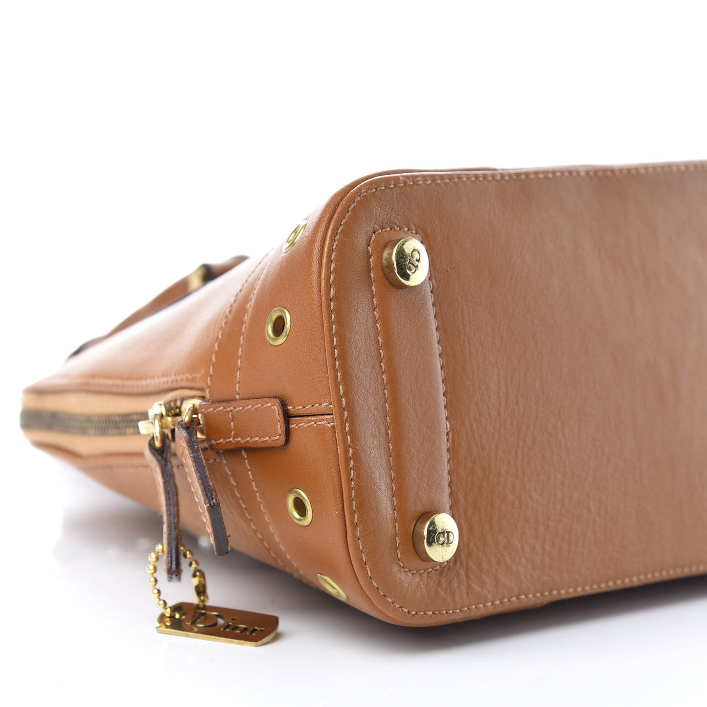Grained Calfskin Street Chic Top Handle Bag Brown