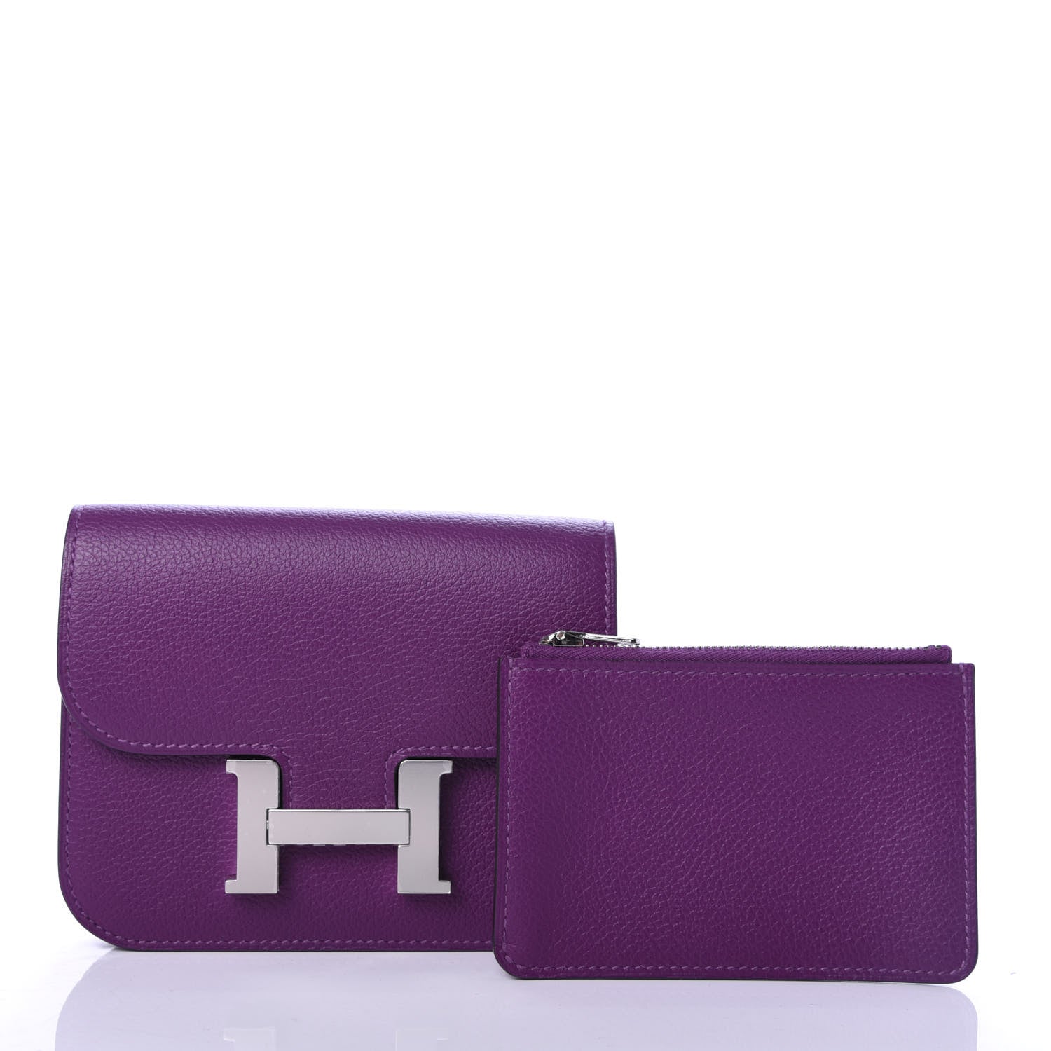 Hermes Evercolor Constance Slim Wallet Anemone 2 of 10
