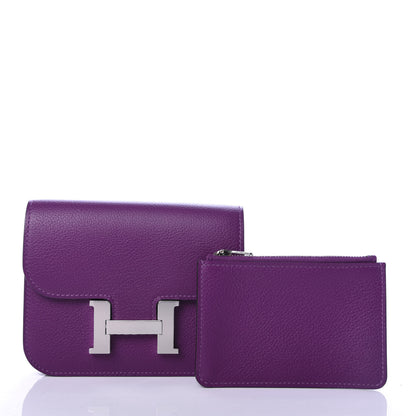 Hermes Evercolor Constance Slim Wallet Anemone 2 of 10