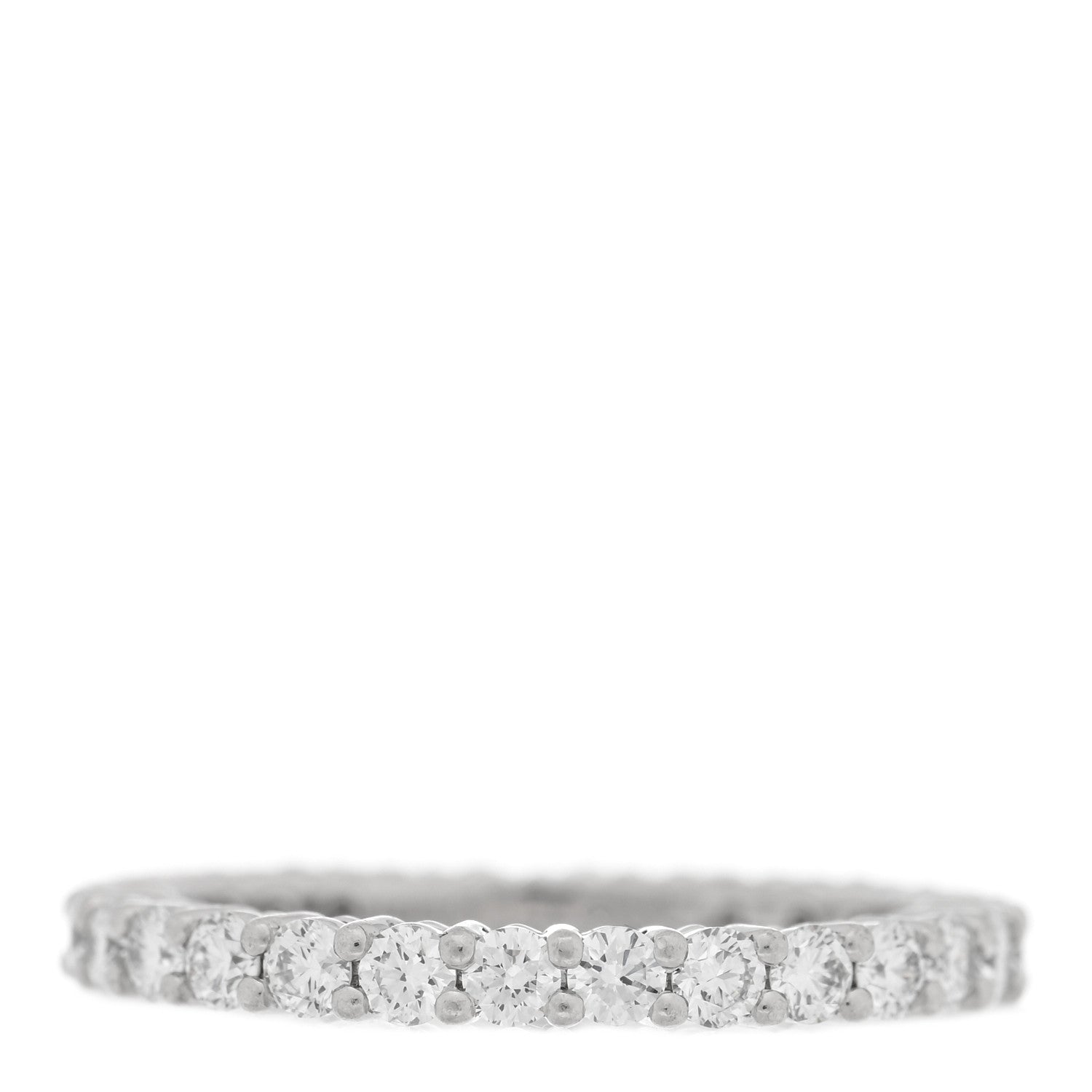 Tiffany Platinum Diamond 2.2mm Full Circle Forever Band Ring 49 4.75 3 of 4